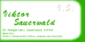 viktor sauerwald business card